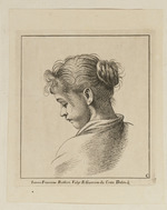 Studie einer jungen Frau mit Haarknoten
