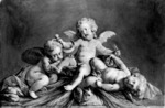 Drei spielende Putten auf Kornähren, Allegorie des Sommers (Johann Helferich Cramer?)