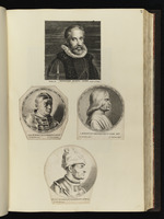 72. | Maximilianus Archidux Austriae / Leo X, Pont. Max. Medices Laur. F. / Laurentius Medices, Pet. F. Cosm. Nep. / Mutius Attendulus, cognomento Sfortia | L. Vorsterman sc.