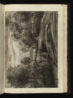 Landschaft mit Reiter an einem Bach