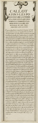 Bordüre mit der Beschreibung der Belagerung der Festung von Saint-Martin auf der Ile de Ré auf Französisch