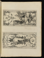 Six Feuilles numerotées avec le Titre sur Nro 1: Paravent de six Feuilles savoir: / 25. | Un Arlequin / Un Amant, assis auprès d’une femme. | ,, / ,, [Crepy]