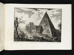 Ansicht des Grabmals des Gaius Cestius