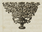 Vignette mit Blumenstrauß in einer Vase