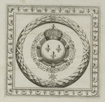 Das königliche französische Wappen mit den Insignien des Michaelsordens und des Ordens vom Heiligen Geist
