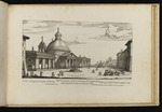 Ansicht von Kirche, Platz und Brunnen von Ariccia