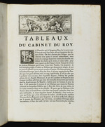 Tableaux du Roy. Vorwort Blatt 1