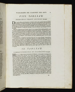 Tableaux du Roy. Vorwort Blatt 7
