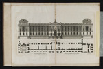 Ansicht und Grundriss der Hauptfassade des Louvre