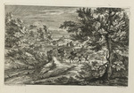 Landschaft mit Reisenden bei Sturm