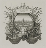 Devise mit Barockgarten "Für Großmut" zu dem Element Wasser