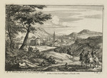 Landschaft mit Stadt im Hintergrund