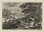 Landschaft mit Soldatenzug