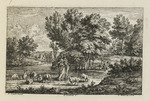 Landschaft mit Schafhirten