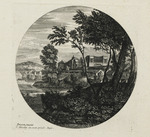 Landschaft mit Stadt im Hintergrund