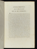 Anekdoten aus der Botschaft von Herrn de Ferriol (Seite 1)