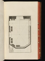 Plan eines Kabinetts mit Spiegeln, Gemälden und Skulpturen