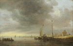 Flußlandschaft mit Fähre