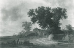 Landschaft mit Bauernhof