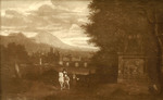 Landschaft mit Löwen-Denkmal und Reiter (Gegenstück zu GK 416)