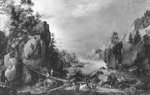 Flußlandschaft mit Felsen