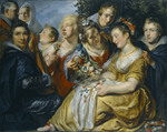 Der Künstler mit der Familie seines Schwiegervaters Adam van Noort