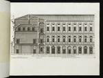 Innenhof und Schnitt des Palazzo Valentini