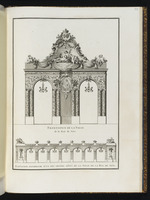 Die Fassade des Gebäudes in der Rue de Séve und Aufriss einer der Längsseite des Gebäudes