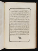 Text zum Stich "Die kleine Loge", mit Vignette