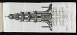Orthographischer Auffzug des Thurns, zu Wasser und Glockenspiel, des Königl. Pallastes sambt dem Grund riss
