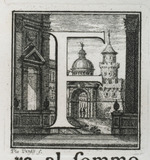 Initiale F mit Stadtansicht