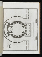 Grundriss der vorangegangenen Kirche und des Portikus in Ariccia