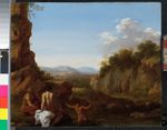 Landschaft mit badenden Hirten