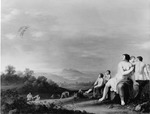 Landschaft mit Badenden und Merkur