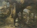Grotte mit römischen Ruinen und Grabdenkmälern