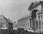 Phantasieprospekt mit Triumphbogen