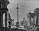 Phantasieprospekt mit Säulenmonument