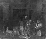 Bauernfamilie am Kamin