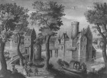 Landschaft mit Wasserburg