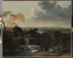 Landschaft mit Wassermühle