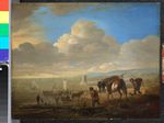 Küstenlandschaft mit Fischern