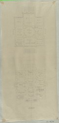 Landhaus im neogotischen Stil, Grundrisse von Souterrain und Erdgeschoß (Nachzeichnung (?))