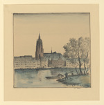 Blick vom Main zum Frankfurter Dom
