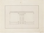 Kassel-Wilhelmshöhe, Schloß, Corps de Logis, Erdgeschoß, Grüne Galerei (Raum 31), Ausführungsentwurf, Wandaufriß
