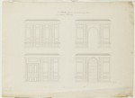 Kassel-Wilhelmshöhe, Schloß, Weißensteinflügel, Erdgeschoß, zweites Bibliothekszimmer (Raum 6), Entwurf für die Boiserie, Aufriß