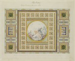 Kassel, Rotes Palais, Beletage, Grüner Saal, Plafondentwurf, Untersicht