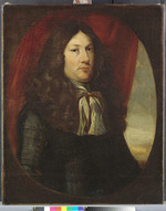 Wilhelm VI. Landgraf von Hessen-Kassel, Brustbild im Harnisch in ovalem Spiegel