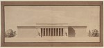 München, Glyptothek, Entwurf zur Hauptfassade, Aufriß