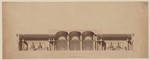 München, Entwurf für die Glyptothek, Längsschnitt