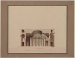 München, Entwurf für die Glyptothek, Querschnitt